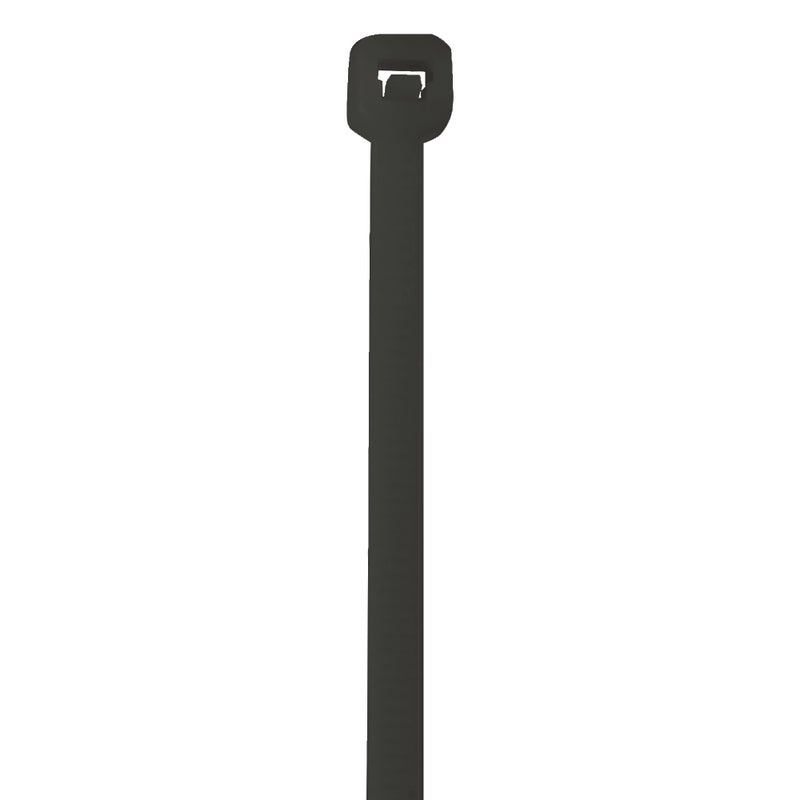 Aviditi Nylon UV Stabilized Cable Tie, 12" L x 3/16" W, Black, Case of 1000 (CTUV1250)